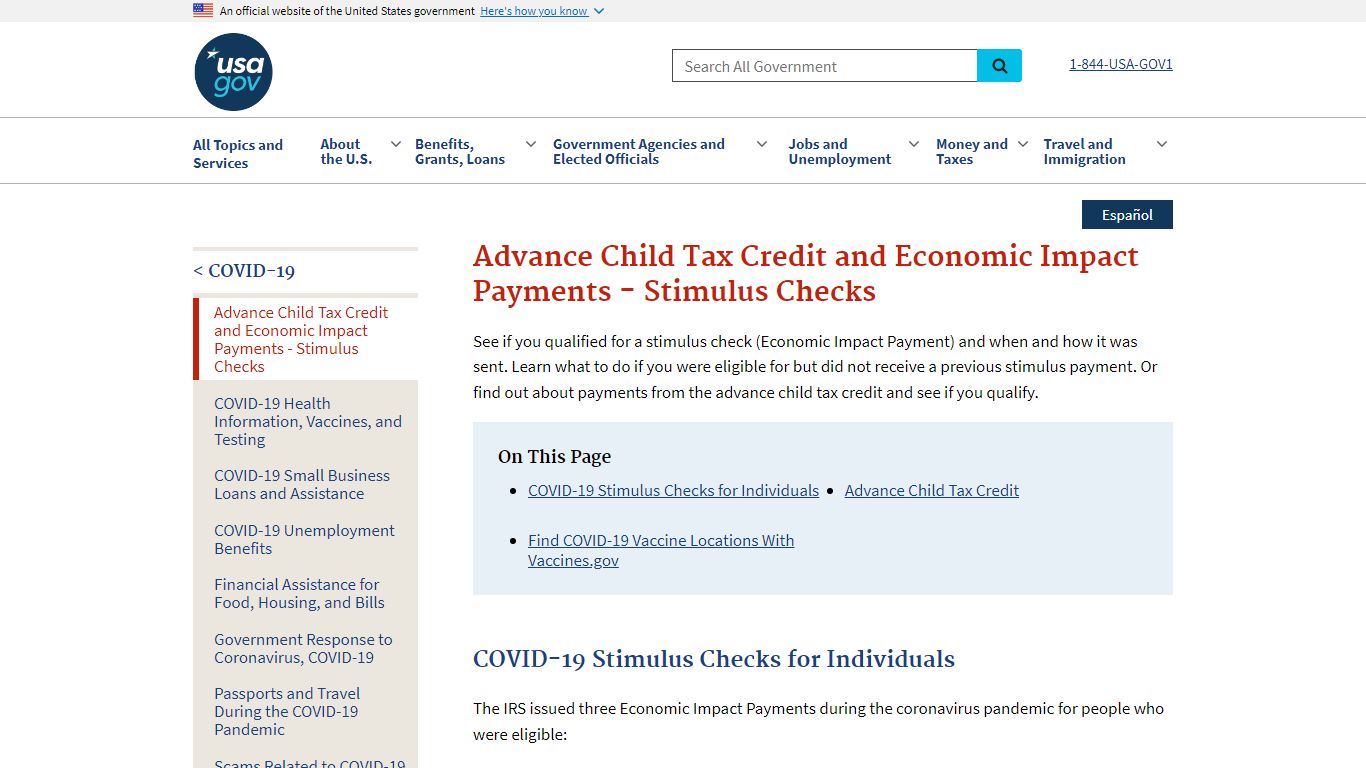 Advance Child Tax Credit and Economic Impact Payments - Stimulus Checks ...